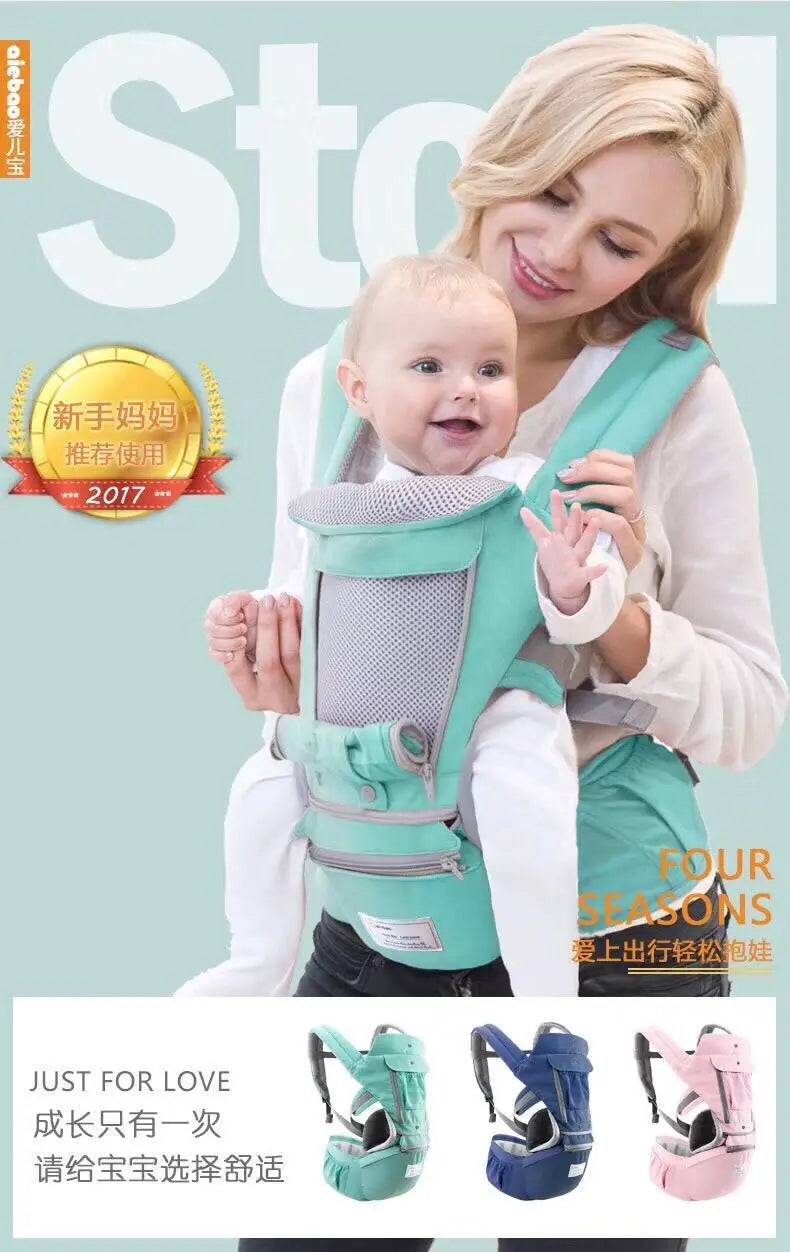 Ergonomic Baby Carrier 0-36M: Hipseat Sling & Wrap