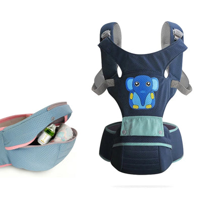 Ergonomic Baby Carrier 0-36M: Hipseat Sling & Wrap