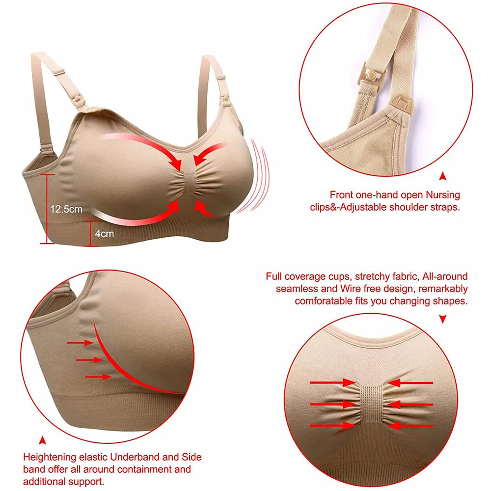 Breastfeeding Bras: Wirefree Maternity Nursing Bra