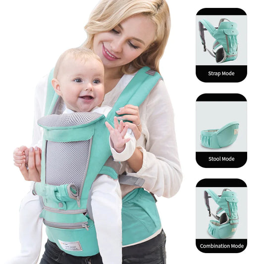 Ergonomic Baby Carrier 0-36M: Hipseat Sling & Wrap